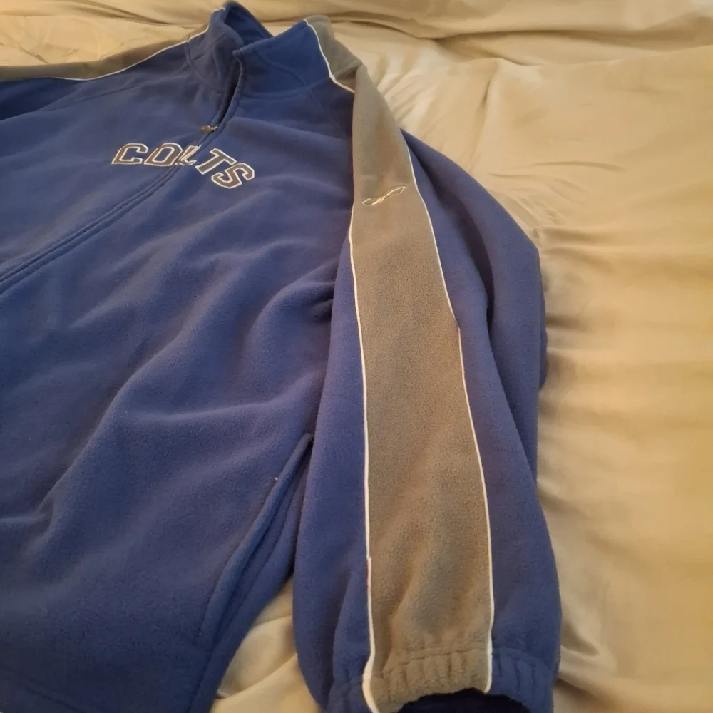Reebok NFL Team Apparel Colts Blue and Gray Men's Jacket